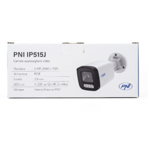 PNI IP515J POE vaizdo stebėjimo kamera, bullet 5MP, 2.8mm, skirta naudoti lauke, dvipusis garsas, balta - Image 8