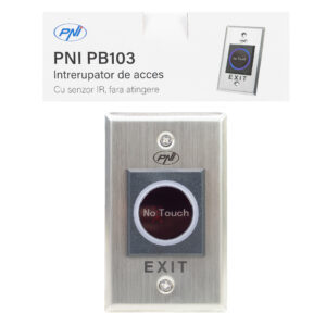 Įleidžiamas praėjimo jungiklis PNI PB103, bekontaktis, NO/NC/COM, 12V/24V DC, būsenos LED, metalinis, 5 laidai