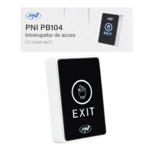 PNI PB104 prieigos jungiklis su lietimui jautriu paviršiumi, paviršinis montavimas, NO/NC/COM, 12V/24V DC, būsenos LED, metalinis, 5 laidai - Image 2