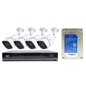 AHD PNI House PTZ1300 „Full HD“ vaizdo stebėjimo rinkinys su 4 lauko kameromis 2MP, 1080P ir pridedamu 1TB PNI SafeHouse