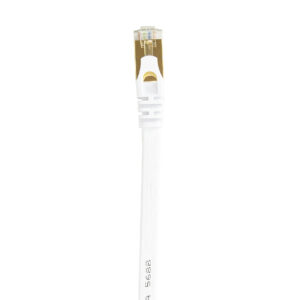 Plokščias tinklo kabelis S/STP CAT7 PNI U7030W, 2 x RJ45, 4 laidų poros, 32AWG, varinis, 10 Gbps, 600 MHz, 3m, baltas - Image 2