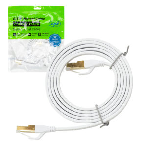 Plokščias tinklo kabelis S/STP CAT8 PNI U8015W, Patch, 2 x RJ45, 4 laidų poros, 28AWG, varinis, 40 Gbps, 2000 MHz, 1.5m, baltas - Image 7