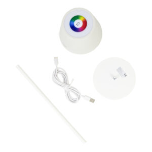 PNI LT05W RGB 3W stalinė lempa, su baterija, USB įkrovimas, balta spalva - Image 9