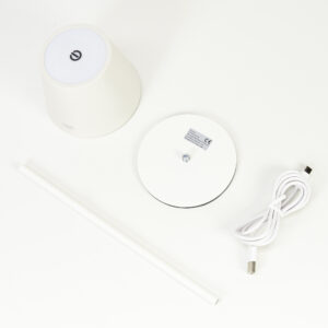 PNI LT04W stalinė lempa su LED 2.5W, baterija 1200 mAh, įkrovimas per USB-C, 150 liumenų, šilta balta šviesa 3000K, spalva balta - Image 7