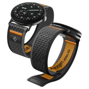 Spigen ATHLEX AIR GOOGLE PIXEL WATCH 1 / 2 / 3 / 4 / 5 (41 MM) AKTYVUS JUODAS/ORANŽINIS
