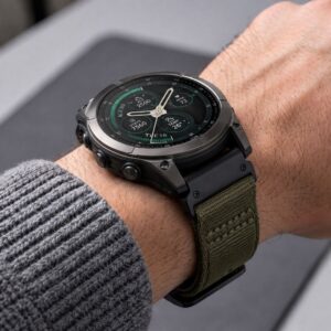 Tech-Protect NYLON CLASSIC GARMIN FENIX 5X / 5X PLUS / 6X / 6X PRO / 7X / 8 / 8 PRO / 9 / 9 PRO (51 MM) KARINĖ ŽALIA - Image 5