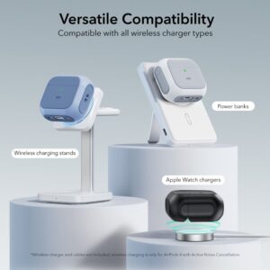 ESR ORBIT HALOLOCK MAGSAFE DĖKLAS AIRPODS 4 / 5 BALTAS - Image 5