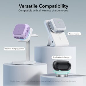 ESR ORBIT HALOLOCK MAGSAFE DĖKLAS AIRPODS 4 / 5 VIOLETINIS - Image 5