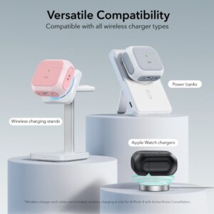 ESR ORBIT HALOLOCK MAGSAFE DĖKLAS AIRPODS 4 / 5 ROŽINIS - Image 5