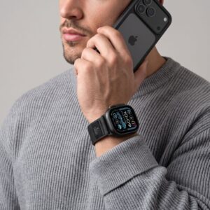 Tech-Protect NYLON ELITE Watch 8 / 9 / 10 / 11 / 12 / SE / ULTRA (44 / 45 / 46 / 49 MM) JUODA/ORANŽINĖ - Image 5