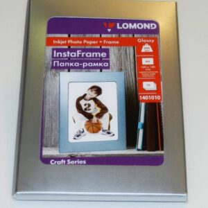 Fotopopierius Lomond Photo Inkjet Paper Blizgus 200 g/m2 10x15, 15 sheets + InstaFrame Silver Window