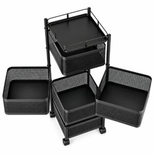 Virtuvės lentyna pagalbininkas organizatorius sukamomis lentynomis 5 pakopų metalinis ModernHome - Image 6