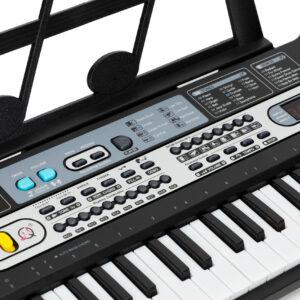 Didelis pianino klaviatūra su mikrofonu vaikams + maitinimo šaltinis - Image 6