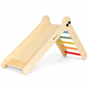 Medinė žaidimų aikštelė vaikams, Montessori laipiojimo rinkinys su kopėčiomis ir rampa HENRY ECOTOYS - Image 6