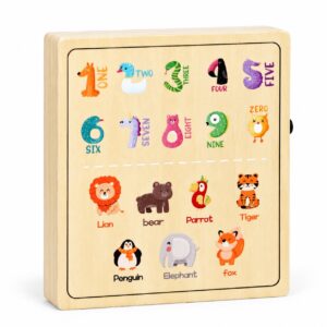 Medinė interaktyvi lavinamoji lenta su jungikliais ir LED lemputėmis ECOTOYS - Image 6