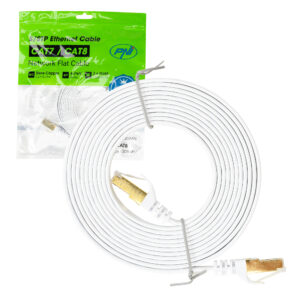 Plokščias tinklo kabelis S/STP CAT7 PNI U7030W, 2 x RJ45, 4 laidų poros, 32AWG, varinis, 10 Gbps, 600 MHz, 3m, baltas - Image 7