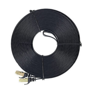 Plokščias tinklo kabelis S/STP CAT7 PNI U7150B, 2 x RJ45, 4 laidų poros, 32AWG, varinis, 10 Gbps, 600 MHz, 15m, juodas - Image 4