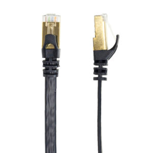 Plokščias tinklo kabelis S/STP CAT7 PNI U7075B, 2 x RJ45, 4 laidų poros, 32AWG, varinis, 10 Gbps, 600 MHz, 7,5m, juodas - Image 5
