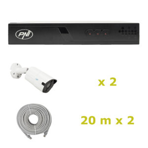 PNI House IP710J POE NVR vaizdo stebėjimo komplektas, 2 PNI IP818J 8MP kameros ir 2 20 metrų UTP CAT6 kabeliai komplekte - Image 2