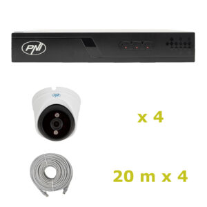 PNI House IP710J POE NVR vaizdo stebėjimo komplektas, 4 PNI IP808J 8MP kameros ir 4 20 metrų UTP CAT6 kabeliai komplekte - Image 2