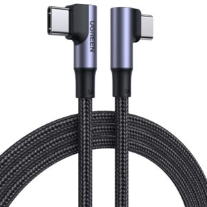Ugreen US335 70696 kampinis USB-C – USB-C PD QC FCP 100W 5A 480Mb/s 1m laidas – juodas