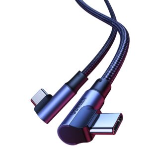Ugreen US335 70696 kampinis USB-C – USB-C PD QC FCP 100W 5A 480Mb/s 1m laidas – juodas - Image 2