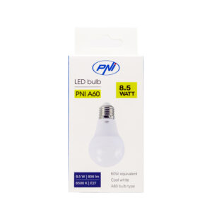 PNI A60 LED lemputė, 8.5W, 806lm, 6500K, E27 lizdas - Image 9