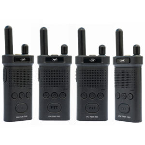 4 nešiojamų radijo stotelių rinkinys PNI PMR R60 446MHz, 0.5W, 16 programuojamų kanalų, 16 PMR ir 50 CTCSS bei 104 DCS tonų, paieška (Scan), klaviatūros užraktas, SOS, monitorius, 1200mAh baterija