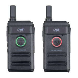 2 nešiojamų radijo stotelių rinkinys PNI PMR R10 PRO, 446MHz, 0.5W, 16 programuojamų kanalų, 16 PMR ir 50 CTCSS bei 104 DCS tonų, monitorius, paieška