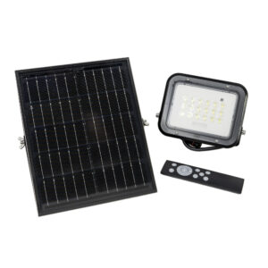 PNI GreenHouse WS50 50W LED prožektorius su saulės baterija, 6000mAh akumuliatoriumi, nuotolinio valdymo pulteliu, reguliuojamu laikmačiu ir ryškumu, 6500 K, IP65