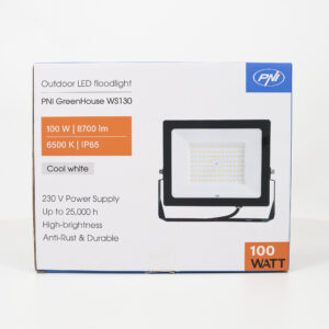 LED prožektorius PNI GreenHouse WS130 100 W, maitinimo šaltinis 230 V, 8700 lm, 6500 K, IP65 - Image 6