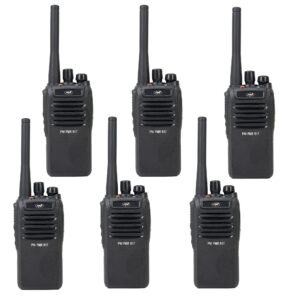 6 nešiojamų radijo stotelių rinkinys PNI PMR R17 446MHz, 0.5W, 16 PMR kanalų ir 50 CTCSS bei 104 DCS tonų, programuojamas, Li-Ion 2200 mAh, IP68