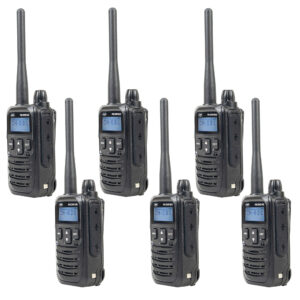 6 nešiojamų radijo stotelių rinkinys PNI DMR R45, skaitmeninis ir analoginis, 446MHz, 16 skaitmeninių kanalų ir 99 analoginiai kanalai, balso įrašymo funkcija, 2000mAh Li-Ion baterija