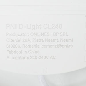 PNI D-Light CL240 24W LED lubinis šviestuvas, apvalus, 6500K, 230V maitinimo šaltinis, 2640 lm, baltas - Image 6