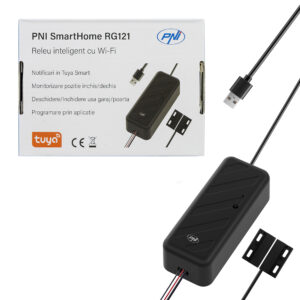 PNI SmartHome RG121 išmanioji relė su „Wi-Fi“ garažo durų / vartų atidarymo valdymui, suderinama su „Tuya“ programa, 5 V maitinimo šaltinis - Image 5