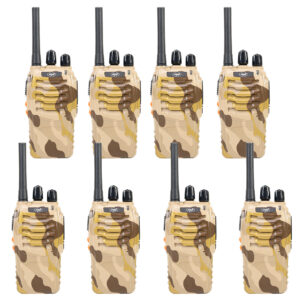 8 vnt. PNI PMR R40 CAMO 0.5W nešiojamų radijo stotelių rinkinys, 16 PMR kanalų, Li-Ion 1200mAh baterija, su įkrovikliais ir ausinėmis - Image 11