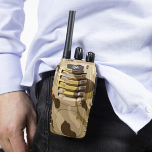 PNI PMR R40 Camo 0.5W nešiojamų radijo stotelių komplektas, 16 kanalų, ASQ, TOT, monitorius, programuojamas, 1200mAh Li-Ion baterijos, įkrovikliai ir ausinės komplekte, 4 vnt. rinkinys - Image 3