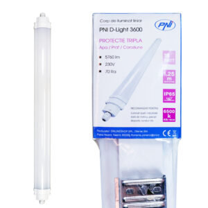 Linijinis LED šviestuvas PNI D-Light 3600, 36W, 6500k, sandarus IP65, su apsauga nuo vandens, dulkių ir korozijos, skirtas pramoniniam apšvietimui, tuneliams, perėjoms, metro - Image 6