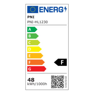 PNI H-Light 1230 48W LED panelė, 1200x300mm, 4800lm, 6400K, vidaus patalpoms, įmontuojama, šaltai balta