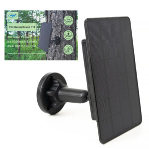 Saulės įkroviklis PNI GreenHouse P13, 6V ir 12V išvestis, 3W, Li-Ion 5200 mAh baterija, IP66 apsaugos klasė medžioklės kameroms