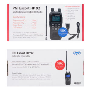Nešiojama CB radijo stotelė PNI Escort HP 92, daugiastandartė, 4W, 12V, AM-FM, NRC, Dual Watch, Roger Beep, reguliuojamas ASQ SQ, VOX - Image 15