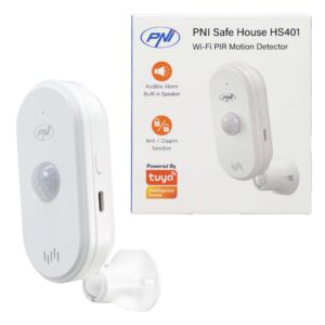 SafeHouse HS401 PIR judesio jutiklis su „Wi-Fi“, suderinamas su „Tuya“ programa, 80dB garsinis signalas, integruotas garsiakalbis, 5V USB C maitinimo šaltinis - Image 13