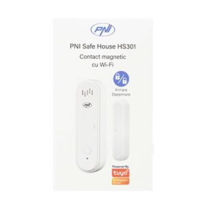 PNI Safe House HS301 magnetinis kontaktas su „Wi-Fi“, skirtas durų/langų stebėjimui per „Tuya Smart“ programėlę, 80 dB garsinis signalas, integruotas garsiakalbis, reguliuojamas garsumas, įjungimo/išjungimo funkcija, 3V maitinimo šaltinis - Image 12