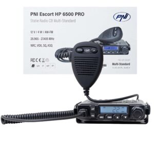 CB radijo stotelė PNI Escort HP 6500 PRO, daugiastandartė, VOX, NRC, 4W, AM-FM, 12V, SQ, ASQ, komplekte yra cigarečių degiklio kištukas - Image 11