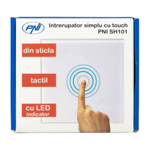 PNI SH101 stiklinis jutiklinis jungiklis, baltas su LED indikatoriumi - Image 4