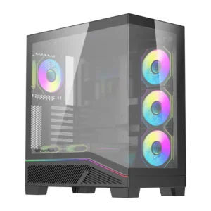 Kompiuterio korpusas DarkFlash K430 + 6 ventiliatoriai (juodas)