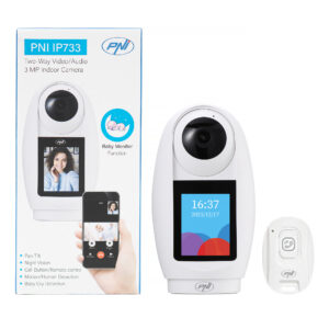 PNI IP733 3MP vaizdo stebėjimo kamera, dvipusis garso ir vaizdo ryšys, su Bluetooth SOS iškvietimo mygtuku, ekranu, kūdikio stebėjimo funkcija - Image 6