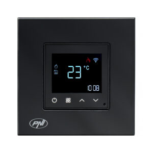 Išmanusis termostatas PNI CT25B WiFi dujiniam šildymo katilui, montuojamas į sieną, 16A, valdymas per „Tuya Smart“ programėlę, programavimas dienai, rankinis/automatinis režimas, juoda spalva - Image 5