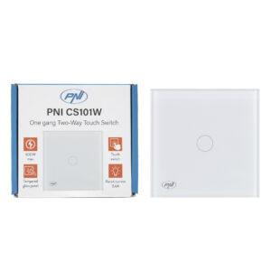 Paprastas laiptinis jungiklis ir kryžminis jungiklis su jutikliniu valdymu PNI CS101W, pagamintas iš stiklo, baltas su LED indikatoriumi, 800W - Image 7