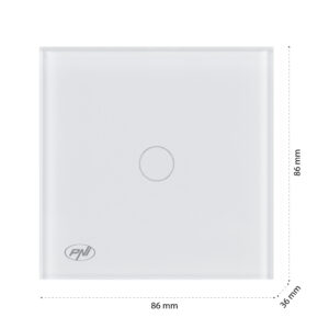 Paprastas laiptinis jungiklis ir kryžminis jungiklis su jutikliniu valdymu PNI CS101W, pagamintas iš stiklo, baltas su LED indikatoriumi, 800W - Image 9